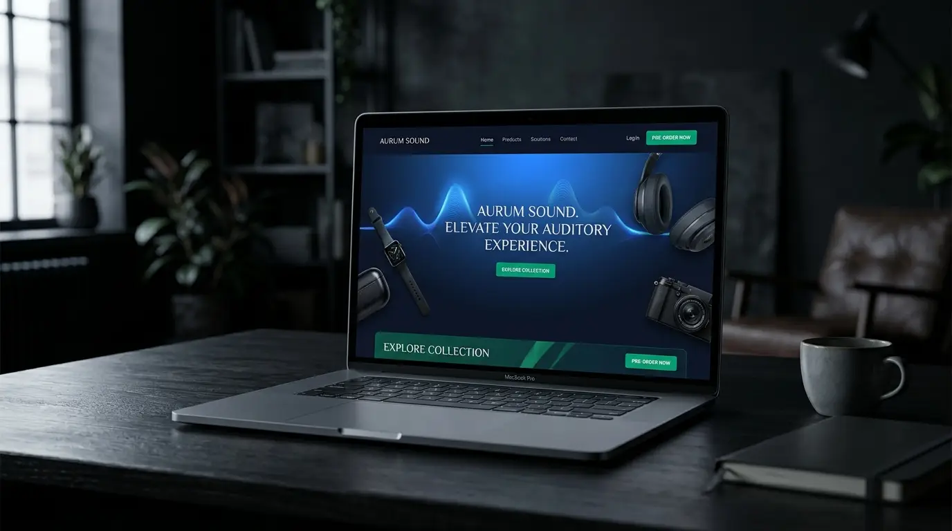 Cinematic dark AI website design with motion