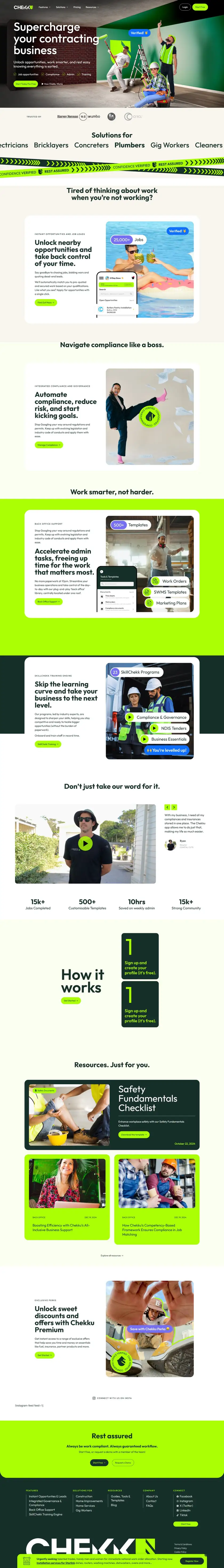 Chekku contracting platform website development by Shahzad Ishaq